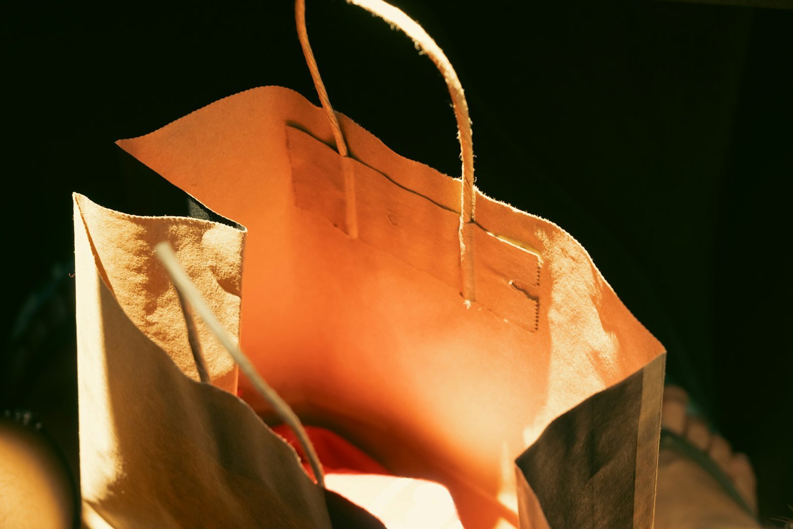 A kraft paper bag