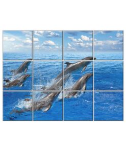 NISH! Dolphin Wall Tiles #047 - Ceramic, Digital Poster Wall Tiles