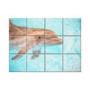NISH! Dolphin Wall Tiles #049 - Ceramic, Digital Poster Wall Tiles