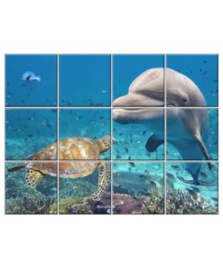NISH! Dolphin Wall Tiles #061 - Ceramic, Digital Poster Wall Tiles