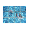 NISH! Dolphin Wall Tiles #078 - Ceramic, Digital Poster Wall Tiles