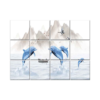 NISH! Dolphin Wall Tiles #084 - Ceramic, Digital Poster Wall Tiles