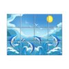 NISH! Dolphin Wall Tiles #087 - Ceramic, Digital Poster Wall Tiles