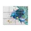 NISH! Dolphin Wall Tiles #091 - Ceramic, Digital Poster Wall Tiles