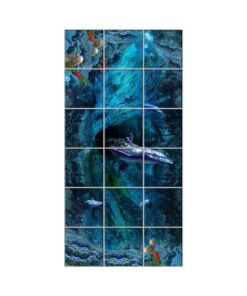 NISH! Dolphin Wall Tiles #501 - Ceramic, Digital Poster Wall Tiles