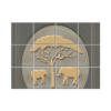 NISH! Elephant Wall Tiles #009 - Ceramic, Digital Poster Tiles