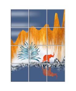 NISH! Elephant Wall Tiles #505 - Ceramic, Digital Poster Tiles