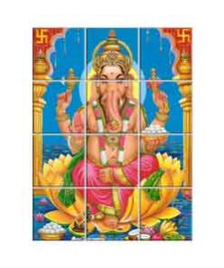 Ganesha Wall Tiles #017 - Ceramic, Digital Wall Tiles