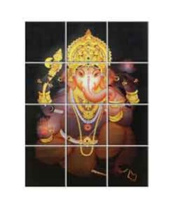 Ganesha Wall Tiles #019 - Ceramic, Digital Wall Tiles
