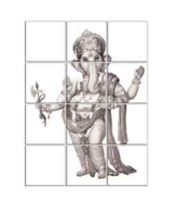 Ganesha Wall Tiles #023 - Ceramic, Digital Wall Tiles