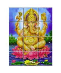 Ganesha Wall Tiles #024 - Ceramic, Digital Wall Tiles