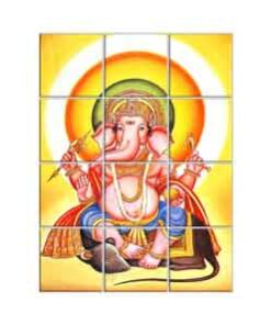 Ganesha Wall Tiles #029 - Ceramic, Digital Wall Tiles