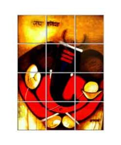 Ganesha Wall Tiles #033 - Ceramic, Digital Wall Tiles