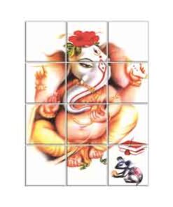 Ganesha Wall Tiles #034 - Ceramic, Digital Wall Tiles