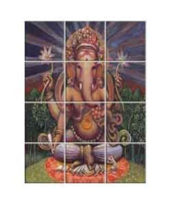 Ganesha Wall Tiles #036 - Ceramic, Digital Wall Tiles