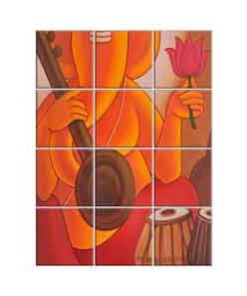 Ganesha Wall Tiles #051 - Ceramic, Digital Wall Tiles