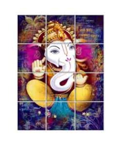 Ganesha Wall Tiles #105 - Ceramic, Digital Wall Tiles