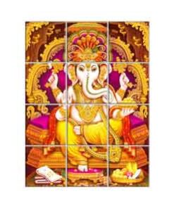 Ganesha Wall Tiles #130 - Ceramic, Digital Wall Tiles