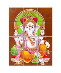 Ganesha Wall Tiles #131 - Ceramic, Digital Wall Tiles