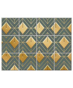 NISH! Geometric Wall Tiles #014 - Ceramic, Digital Poster Tiles