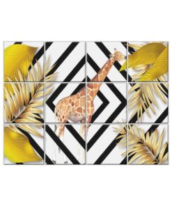 NISH! Geometric Wall Tiles #020 - Ceramic, Digital Poster Tiles