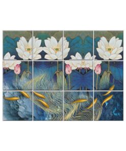 NISH! Lotus Wall Tiles #018 - Ceramic, Digital Poster Tiles