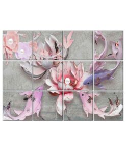 NISH! Lotus Wall Tiles #020 - Ceramic, Digital Poster Tiles