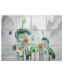 NISH! Lotus Wall Tiles #032 - Ceramic, Digital Poster Tiles