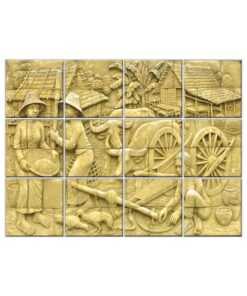 3D Effect Wall Tiles #118 - Ceramic, Digital Wall Tiles