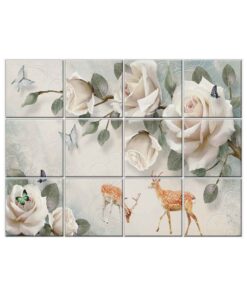 NISH! Rose Wall Tiles #029 - Ceramic, Digital Poster Wall Tiles