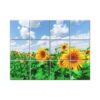Sunflower Tile Mural  #003 - Ceramic, Digital Wall Tiles