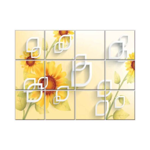 Sunflower Tile Mural  #013 - Ceramic, Digital Wall Tiles