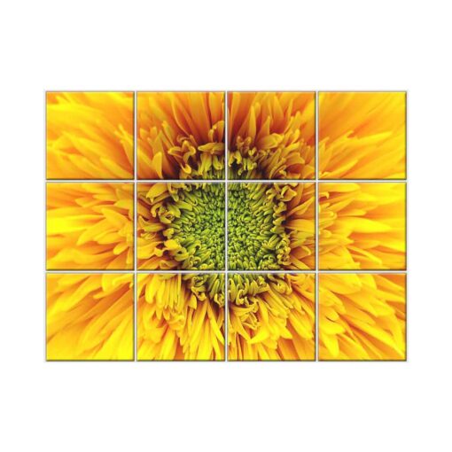 Sunflower Tile Mural  #014 - Ceramic, Digital Wall Tiles
