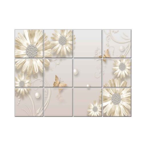 Sunflower Tile Mural  #019 - Ceramic, Digital Wall Tiles