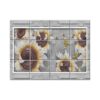 Sunflower Tile Mural  #020 - Ceramic, Digital Wall Tiles