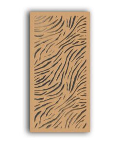 Abstract carved MDF Jali panel with modern design, used as a wall partition or decorative screen for home interiors.