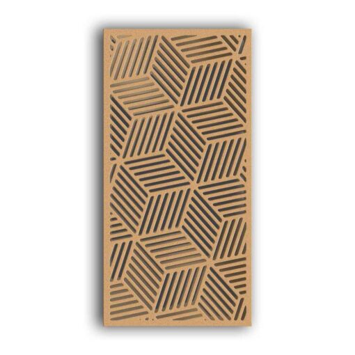 MDF Jali Partition Panel – Geometric Carved Design for Home & Office #113-07 - MDF 12mm Thick, Custom Sizes Available