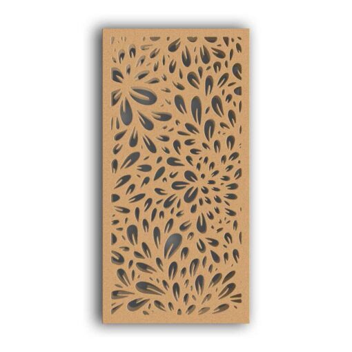 MDF Jali Partition Panel – Nature Inspired Design for Home & Office Interiors #113-17 - MDF 12mm Thick, Custom Sizes Available